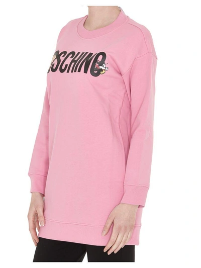 Shop Moschino Sweatshirt In Pink