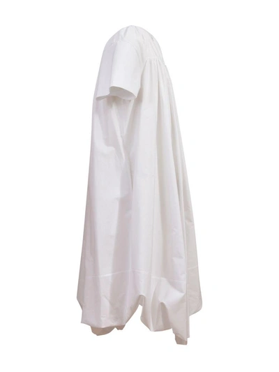Shop Jil Sander White Cotton Dress
