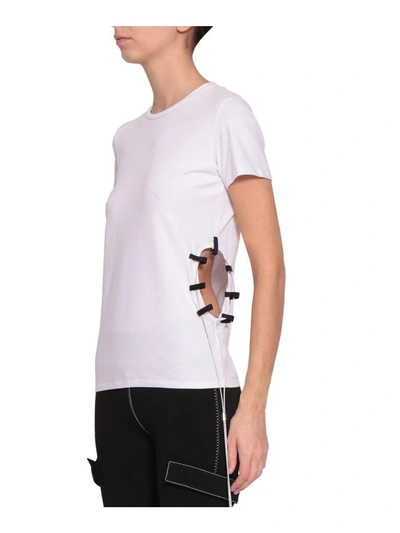 Shop Alyx Cut-out Cotton T-shirt In Bianco