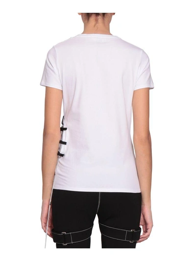Shop Alyx Cut-out Cotton T-shirt In Bianco