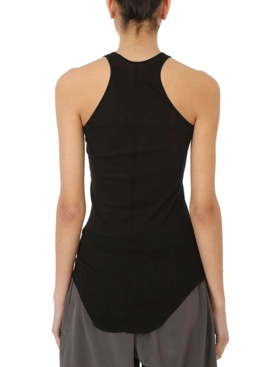 Shop Rick Owens Viscose Black Tank Top