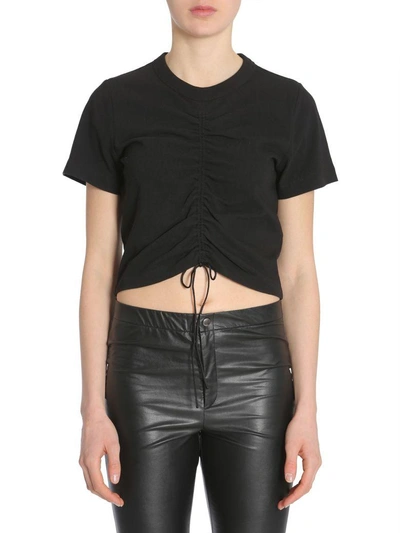 Shop Alexander Wang T Gathered T-shirt In Nero