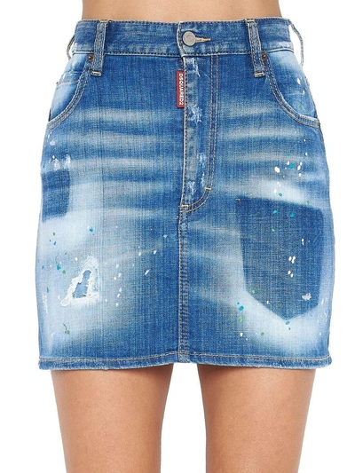 Shop Dsquared2 Skirt In Light Blue