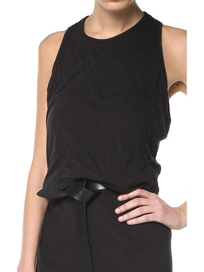 Shop Rick Owens Layered Cotton-jersey Column Gown Drkshdw In Nero