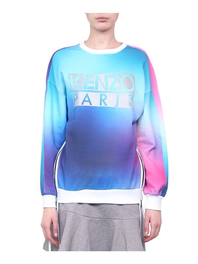 Shop Kenzo Northern Lights Cotton Sweatshirt In Multicolor