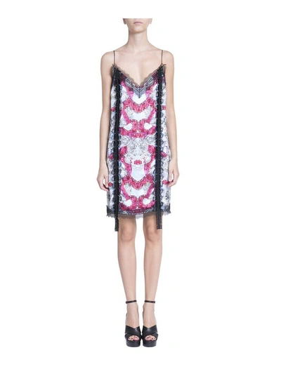 Shop Versace Viscose And Lace Dress In Rosa