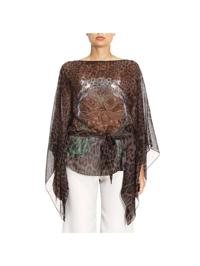 Shop Roberto Cavalli Top Top Women  In Brown