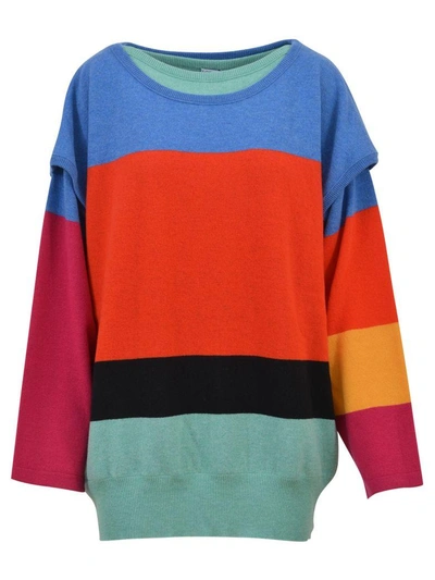 Shop Loewe Striped Sweater In Multicolor