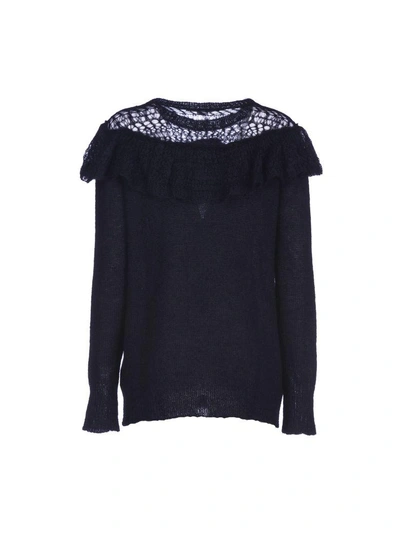 Shop Stella Mccartney Maglia Ruffle In Black