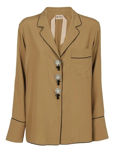 Shop N°21 N&deg;21 Pijiama Jacket In Beige