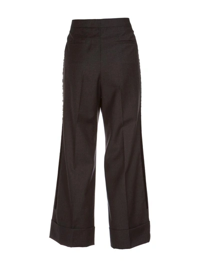 Shop N°21 No21 Tailored Cropped Bootcut Trousers In Grigio