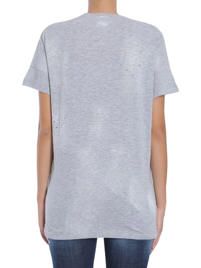 Shop Dsquared2 Round Collar T-shirt In Gray