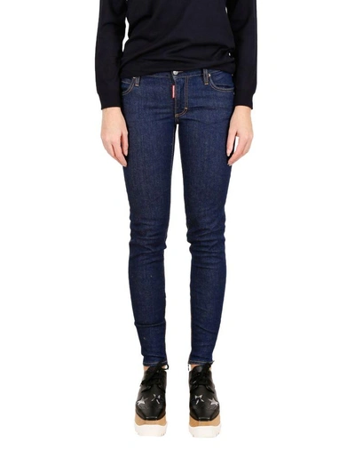 Shop Dsquared2 Twiggy Jeans In Blue Denimblu