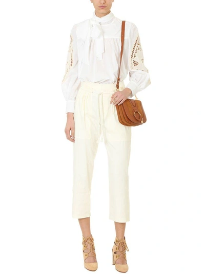 Shop See By Chloé Ascot Tie Blouse In White