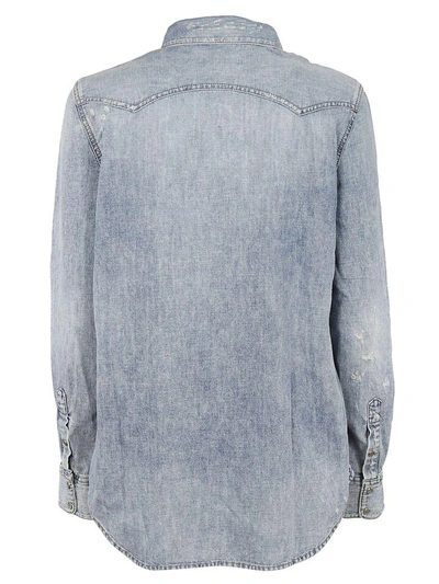 Shop Diesel Distressed Denim Shirt