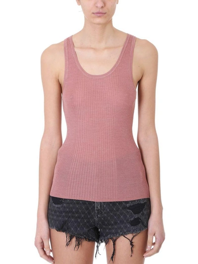 Shop Alexander Wang T Rib Tank Top In Rose-pink