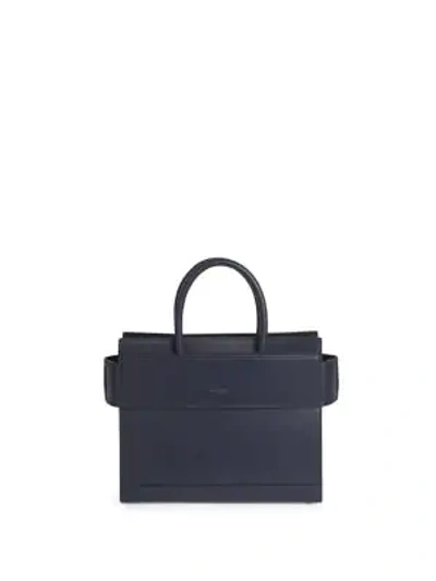 Shop Givenchy Horizon Mini Smooth Leather Tote In Dark Purple
