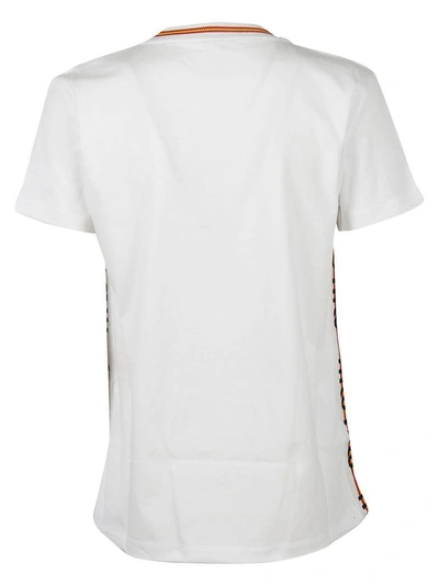Shop Miu Miu Branded T-shirt In Bianco