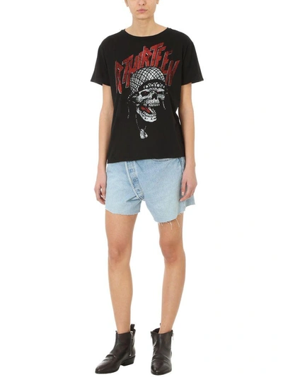 Shop R13 Battle Punk Boy Black Cotton T-shirt