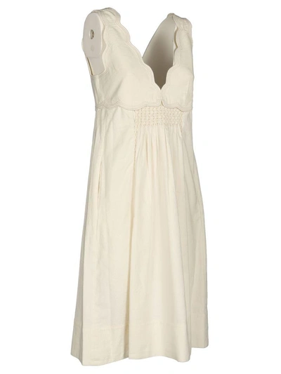 Shop Isabel Marant Wilby Dress In Ecru White