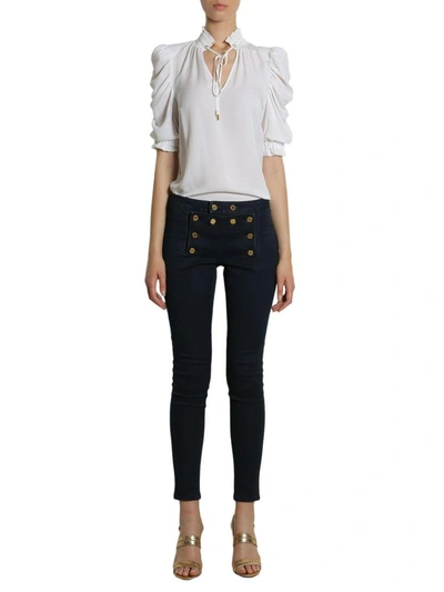 Shop Michael Michael Kors Silk Shirt In Bianco