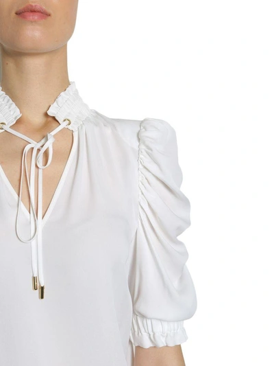 Shop Michael Michael Kors Silk Shirt In Bianco