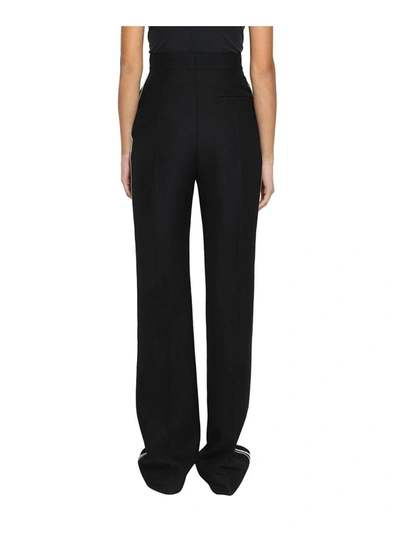 Shop Haider Ackermann Contrasting Piping Wool Pants In Nero