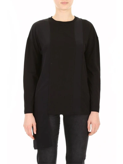Shop Stella Mccartney Cotton And Silk Blouse In Black (black)