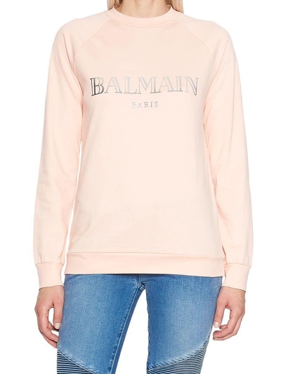 Shop Balmain Sweatshirt In Pink