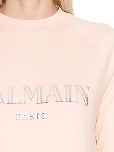Shop Balmain Sweatshirt In Pink