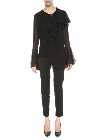 Shop Tom Ford Silk Blouse In Nero