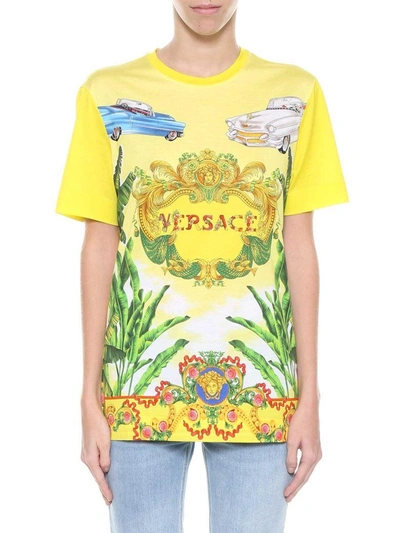 Shop Versace Printed T-shirt In Multi