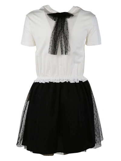 Shop Red Valentino Tulle T-shirt Dress In Bianco