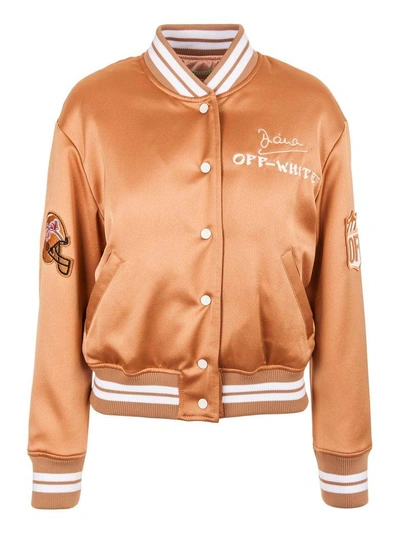 Shop Off-white Jacket In Nude Bianco