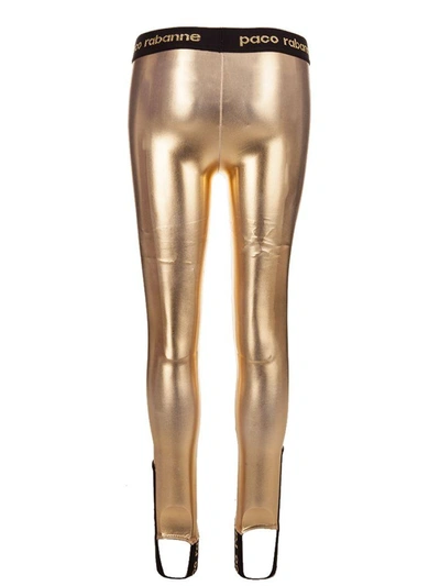 Shop Paco Rabanne Leggings In Oro