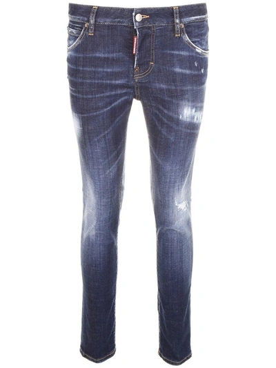 Shop Dsquared2 Cool Girl Jeans In Blue Denim (blue)