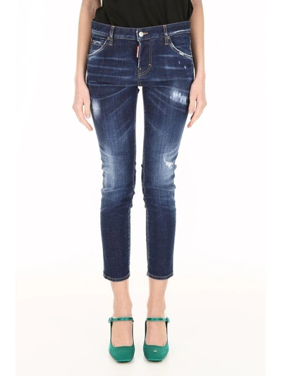 Shop Dsquared2 Cool Girl Jeans In Blue Denim (blue)