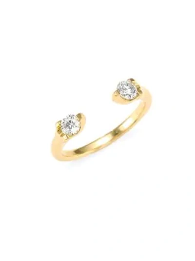 Shop Anita Ko 18k Gold & Diamond Orbit Ring In Yellow Gold