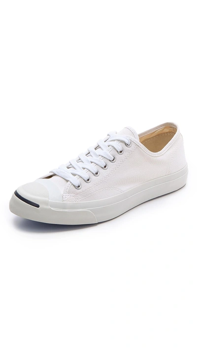 Shop Converse Jack Purcell Canvas Sneakers In White