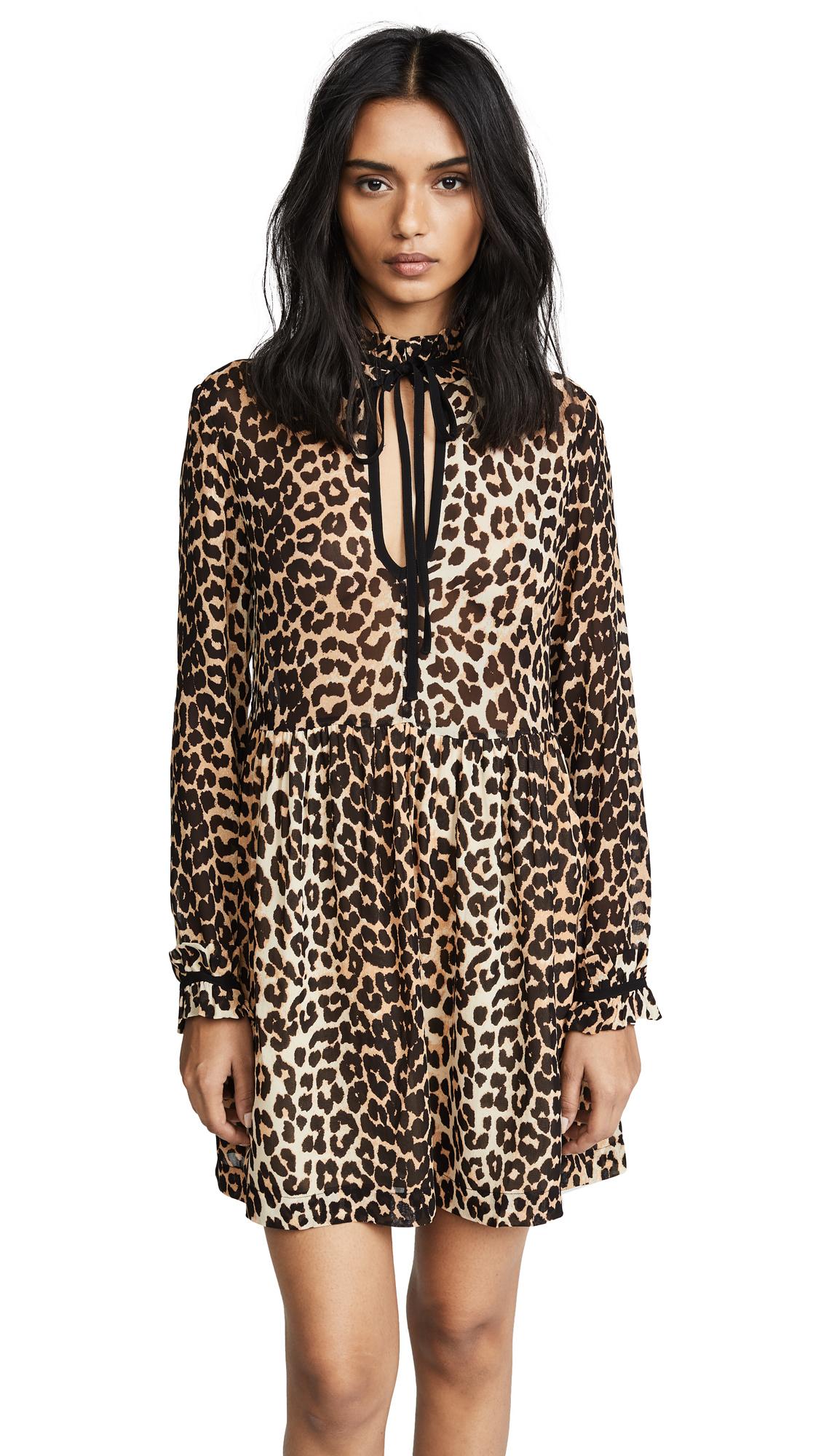 ganni fairfax georgette kjole