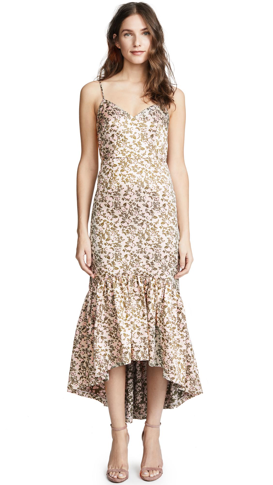 Jill Jill Stuart Jacquard Print Dress In Blush/olive Multi | ModeSens