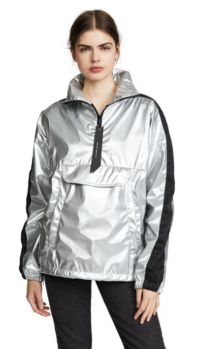 Shop Daniel Patrick Anorak Pullover In Silver/black