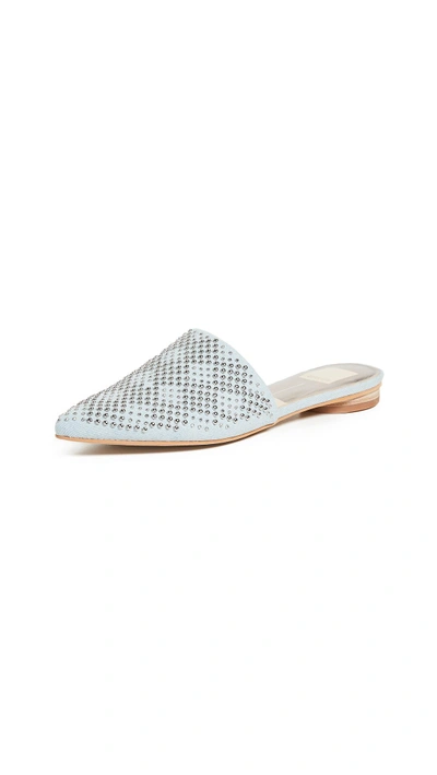 Shop Dolce Vita Elvah Point Toe Mules In Light Blue