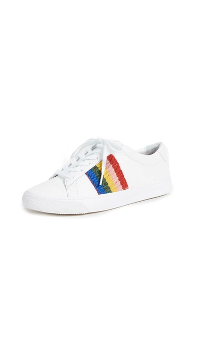 Shop Loeffler Randall Logan Sneakers In White/rainbow
