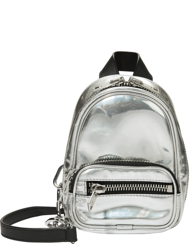 Shop Alexander Wang Attica Silver Backpack Bag