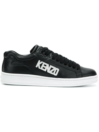 Shop Kenzo Tennix Sneakers - Black