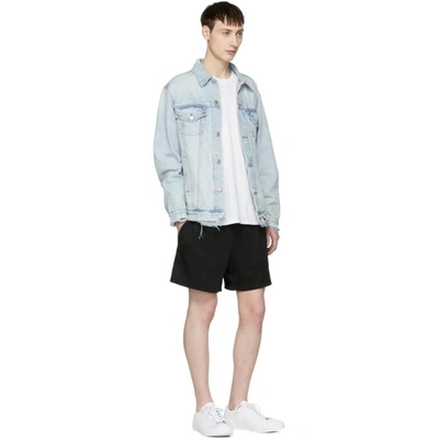 Shop Adaptation Blue Denim Grind Jacket In Blugnd