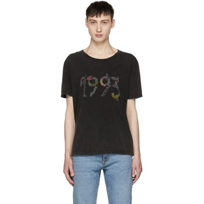 Shop Saint Laurent Black '1993' T-shirt