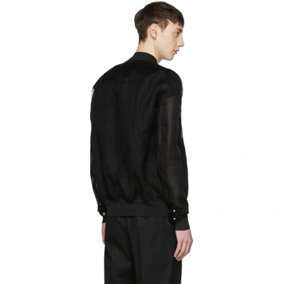 Rick Owens Black Flight Bomber Jacket In 09 Black | ModeSens 