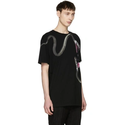 Marcelo Burlon County Of Milan Double Snakes Black Cotton T-shirt | ModeSens